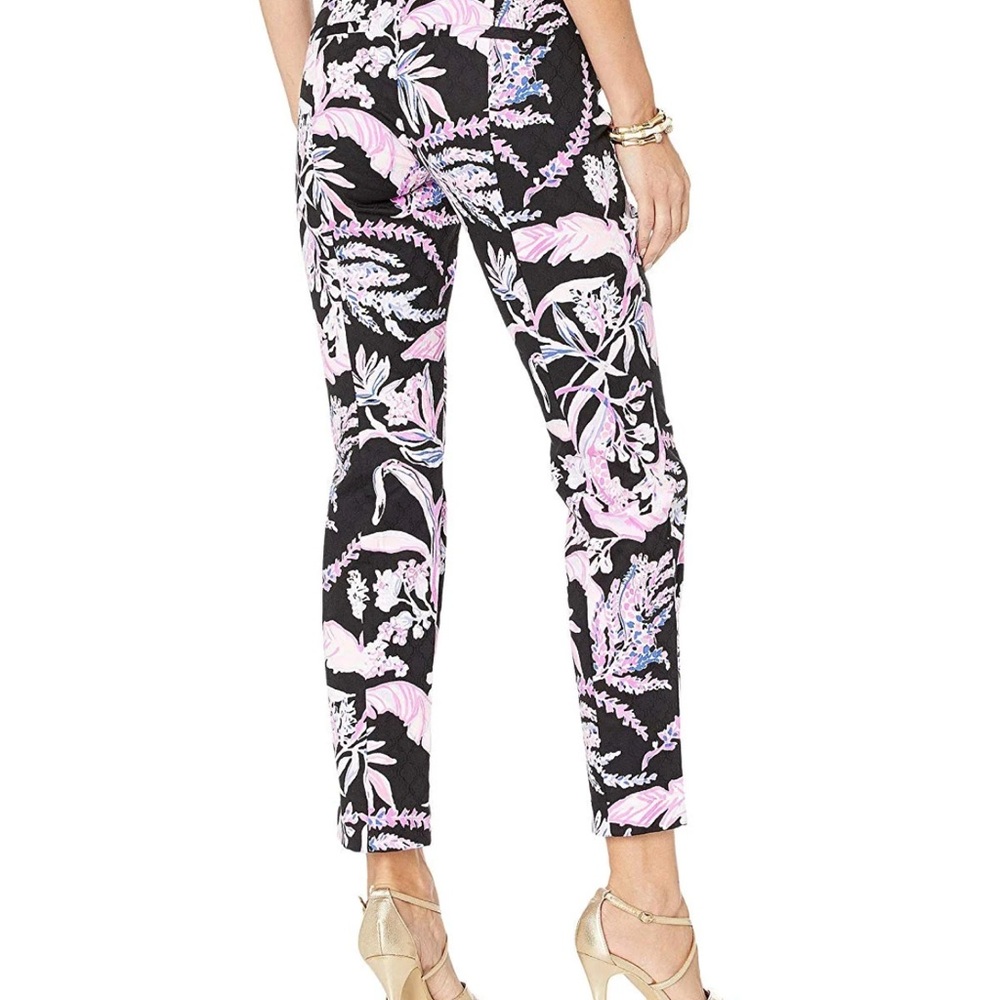 Lilly Pulitzer Kelly Skinny Ankle Pants Onyx Wild Within size 4